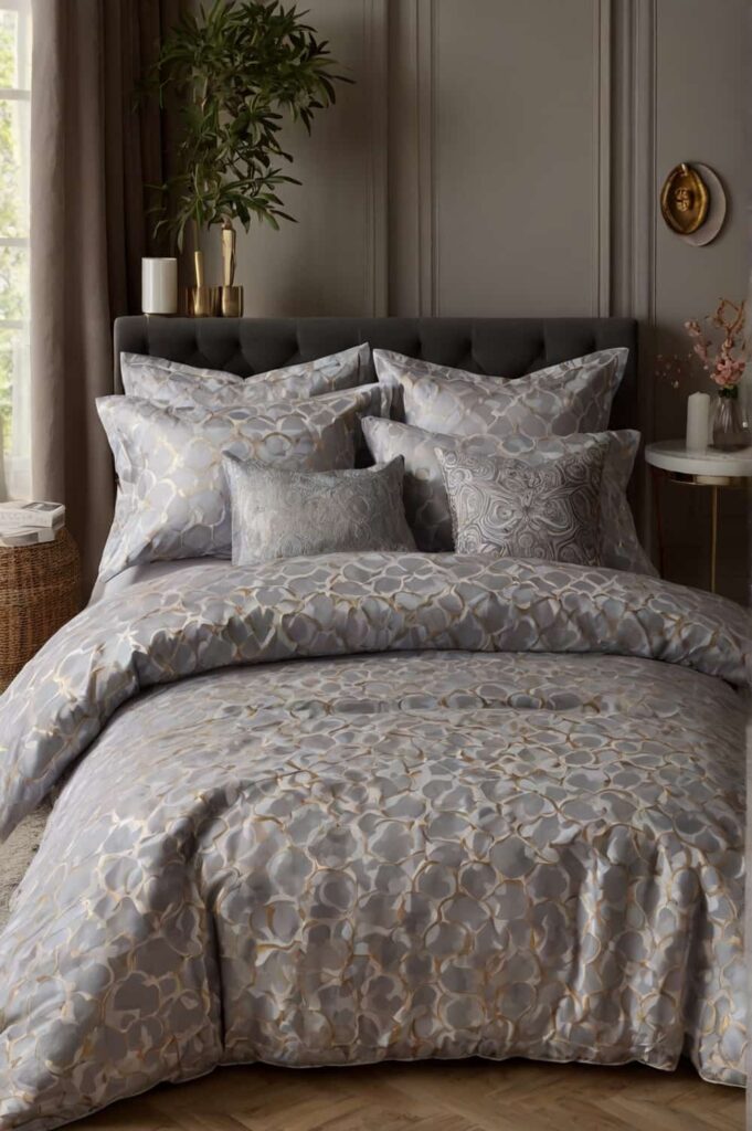 luxury bedding cover with mix patterns for visual interest 1