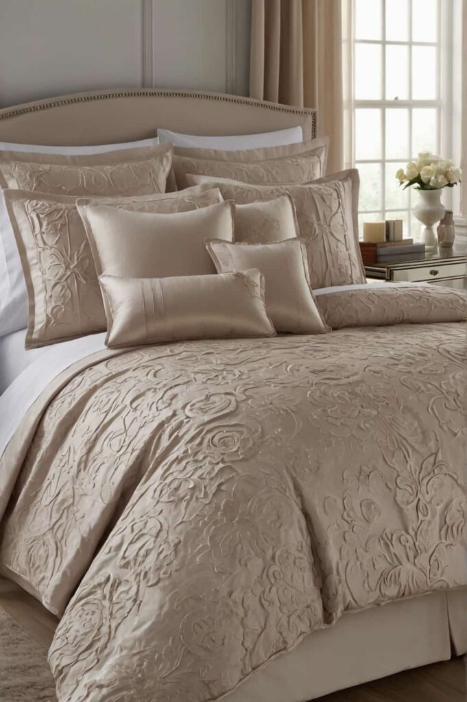 luxury bedding cover with soft neutrals for a calming ambience 1