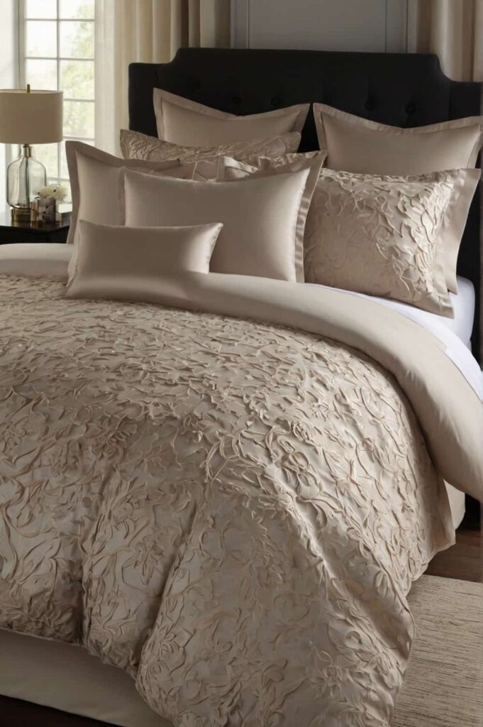 luxury bedding cover with soft neutrals for a calming ambience 2
