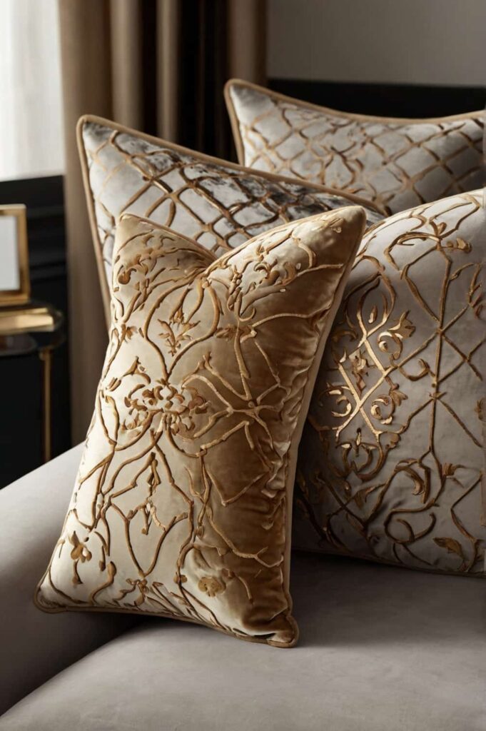 luxury bedroom accessories elevate elegance with velvet throw pillows 2