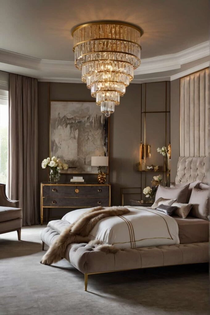 luxury bedroom accessories illuminate room with statement lighting fixtures 1