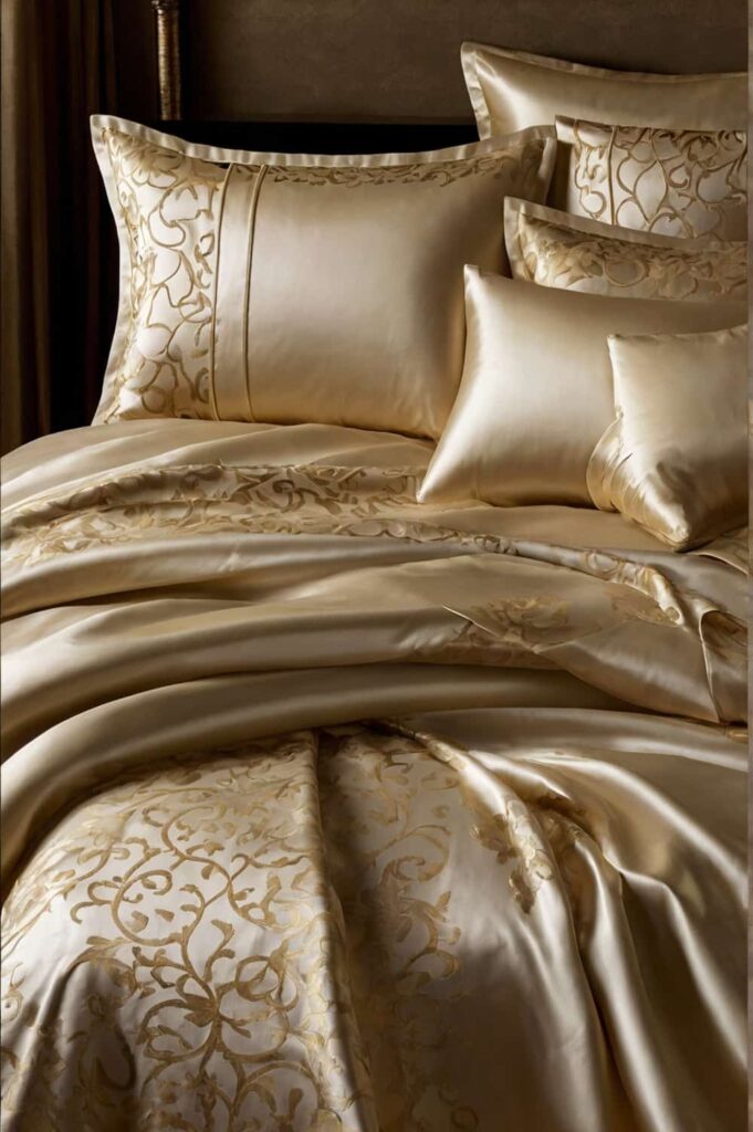 luxury bedroom accessories indulge in sumptuous silk 1