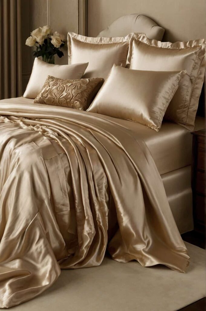 luxury bedroom accessories indulge in sumptuous silk 2