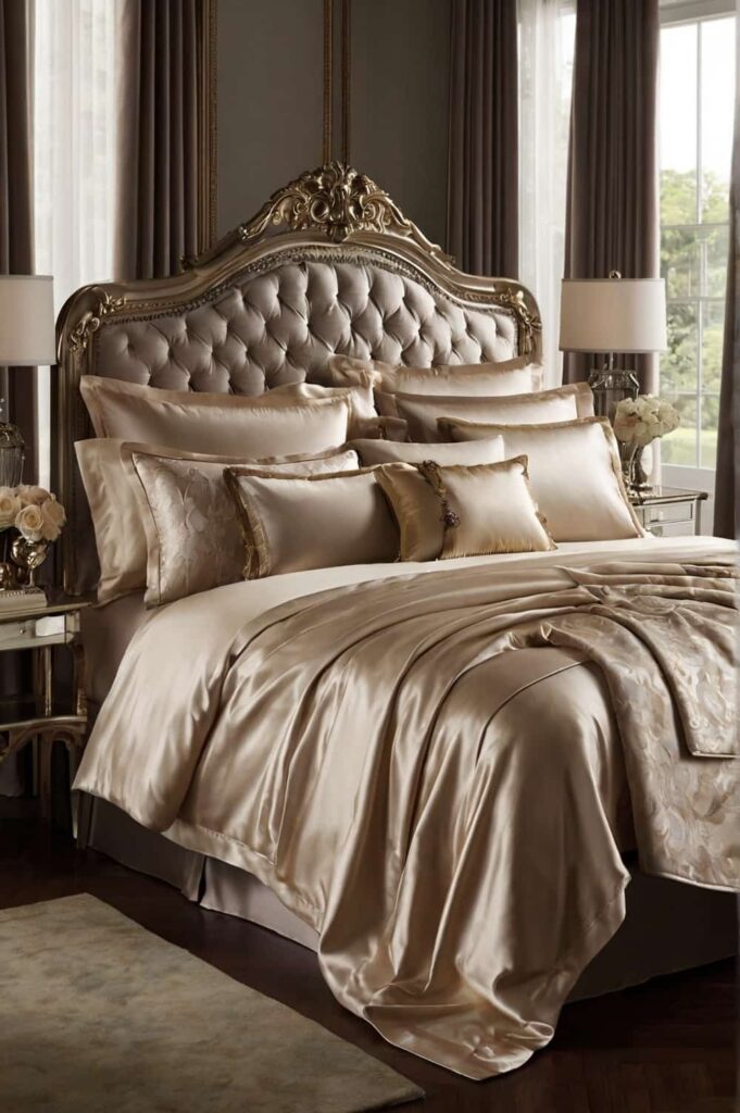 luxury bedroom accessories sumptuous silk sheets 1