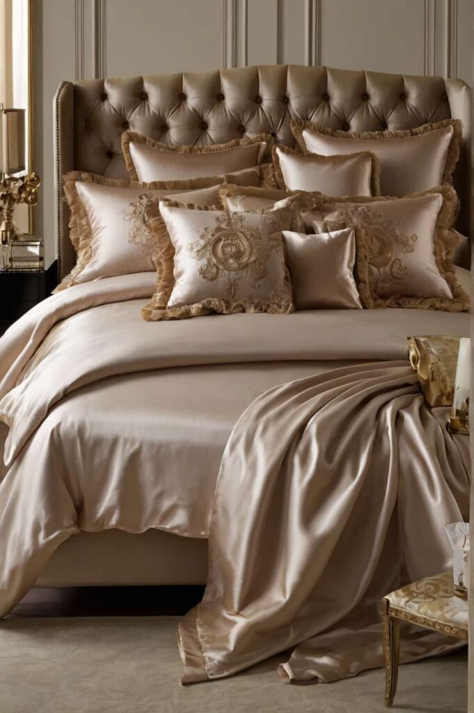 luxury bedroom accessories sumptuous silk sheets 2