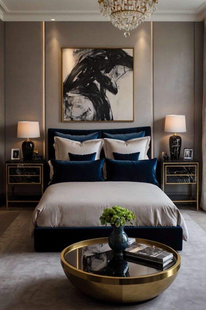 luxury bedroom accessories with bespoke artwork select 1