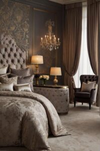 luxury bedroom design with opulent fabric selection 1
