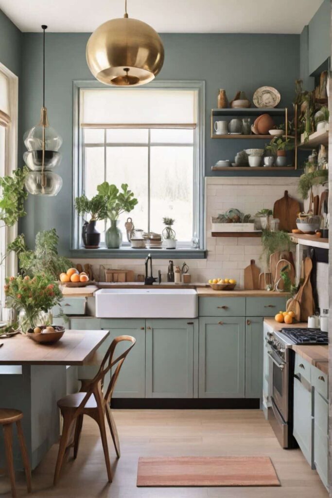 modern kitchen home decor in vintage accent 1