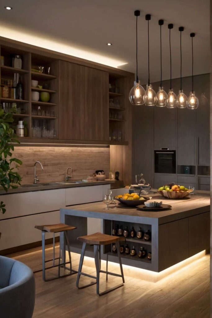 modern kitchen style ideas with 1 chic pendant lightin