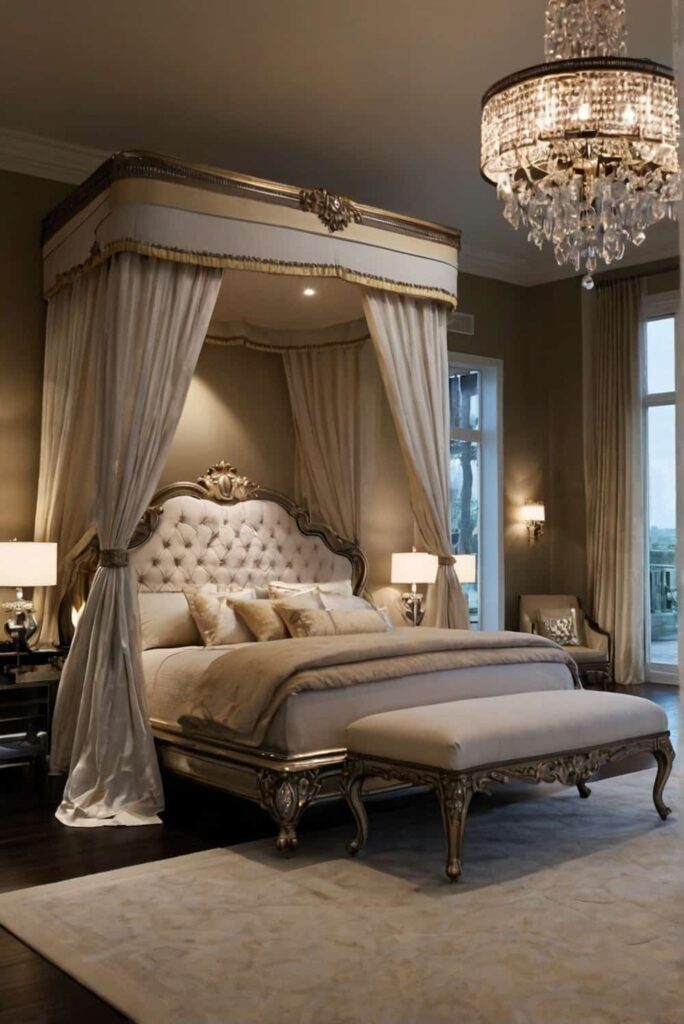 modern luxury bedroom ideas with canopy bed majestic 1