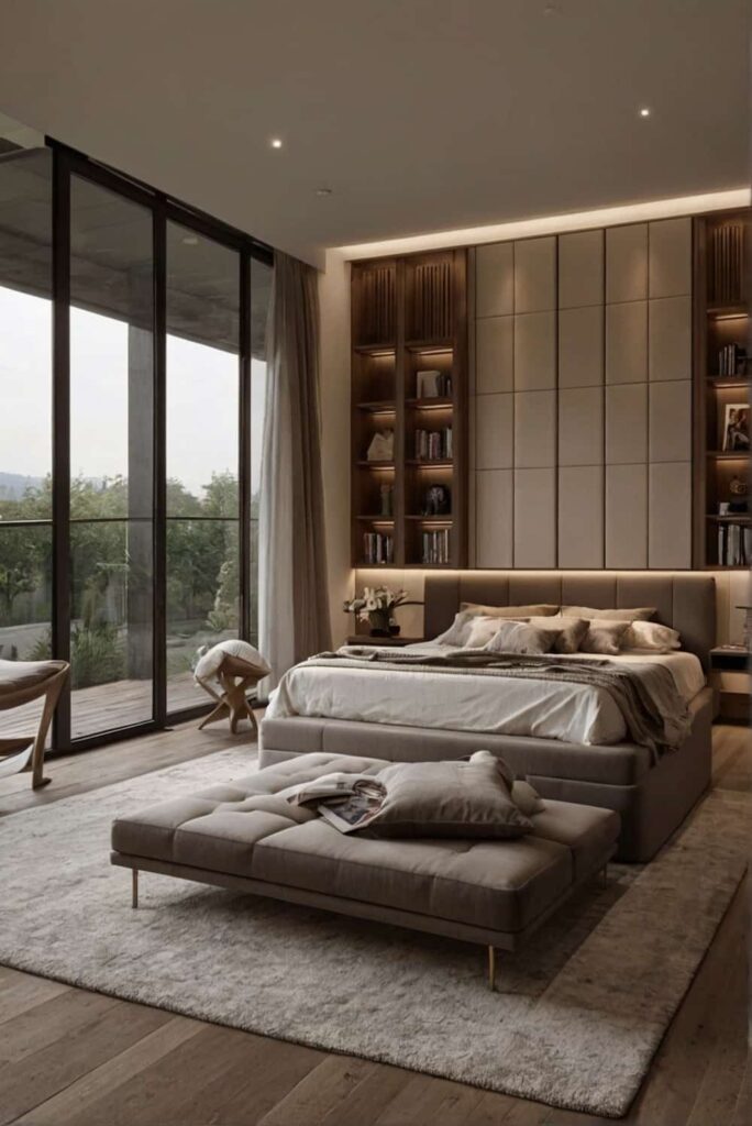 modern luxury bedroom ideas with multifunctional furniture 1
