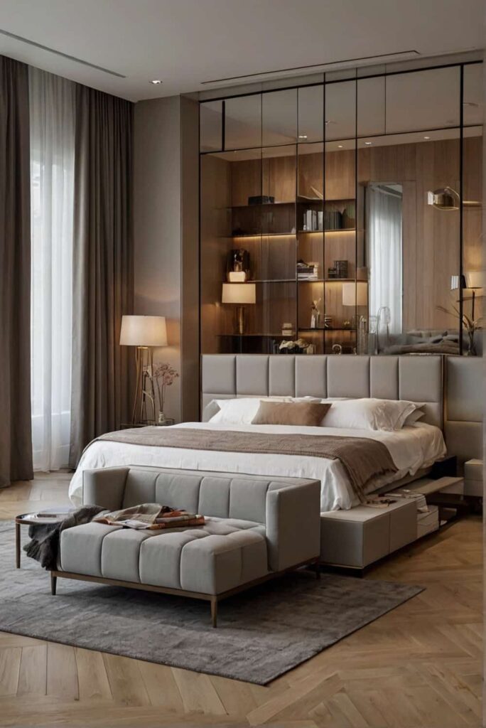 modern luxury bedroom ideas with multifunctional furniture 2