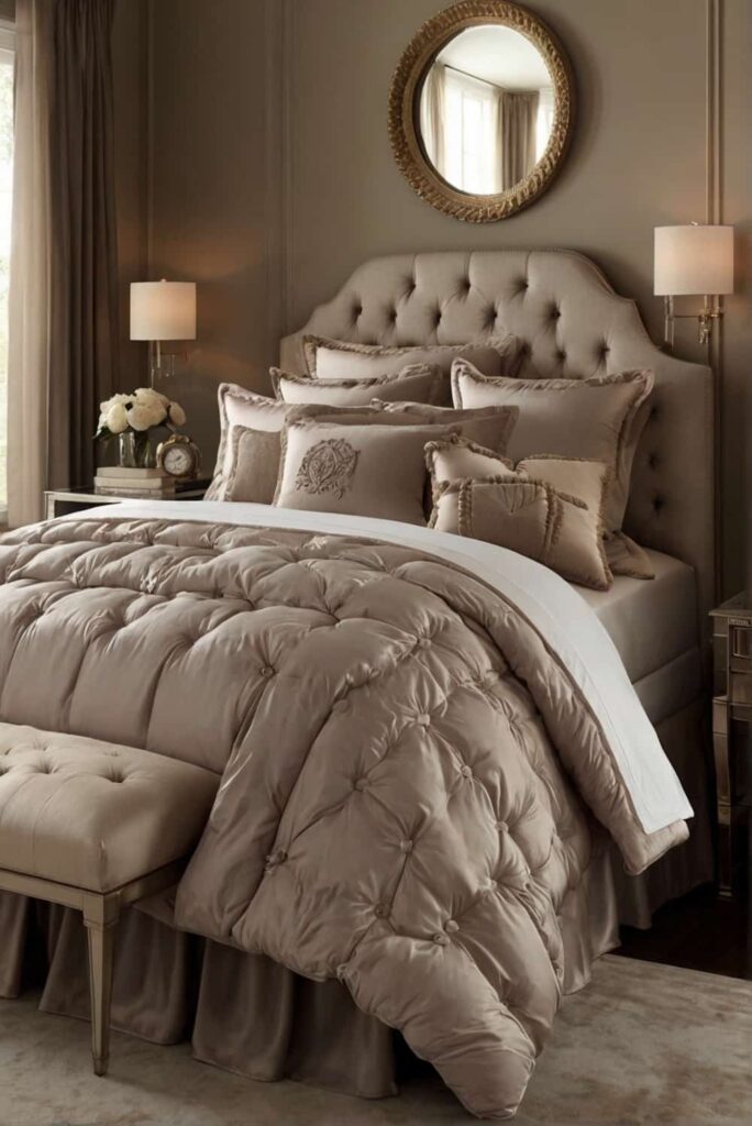 modern luxury bedroom ideas with plush comforter neutral shades chic 2