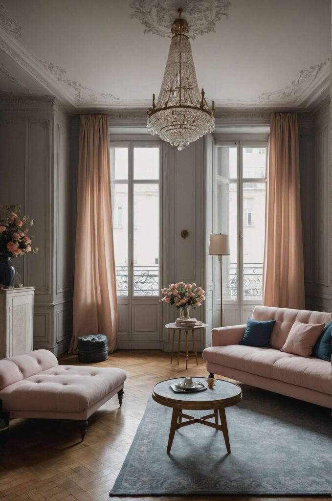 parisian apartment style soft hues evoke timeless elegance