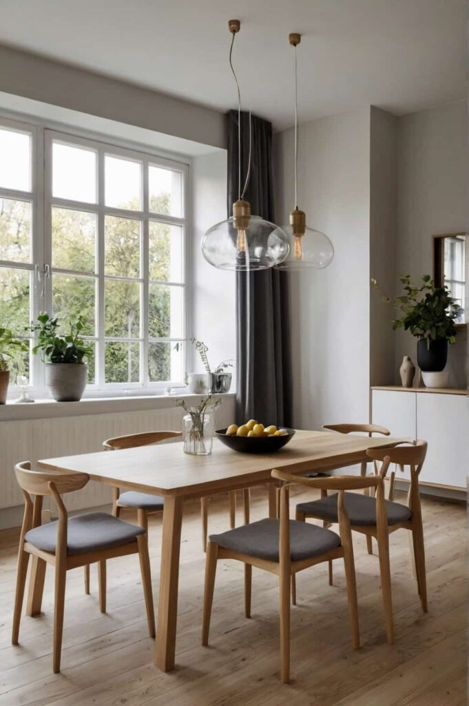 scandinavian dining table ideas opt for light oak for a bright airy feel 2