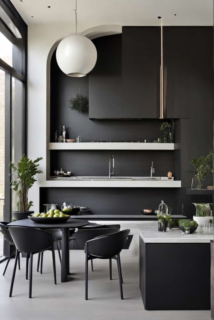 sleek and modern kitchen home decor 0