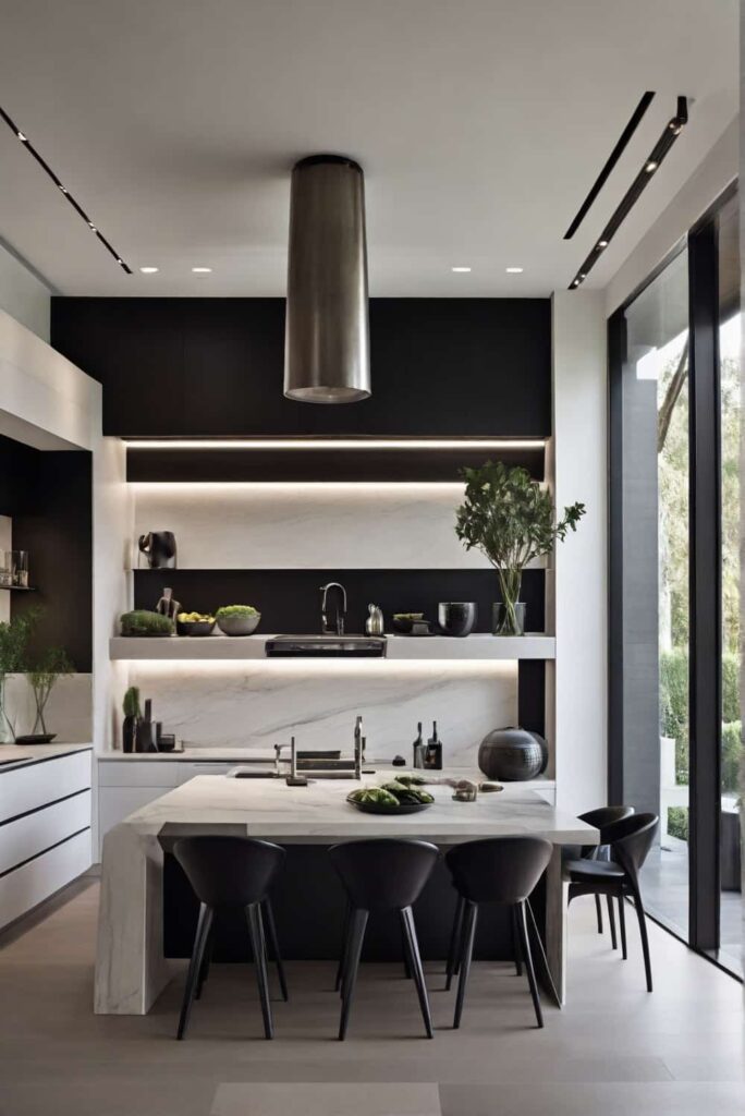 sleek and modern kitchen home decor 1