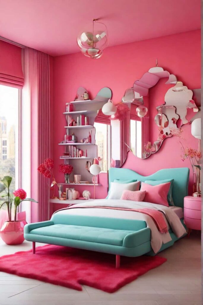 sleek bedroom decor ideas for girls in vibrant colors 2