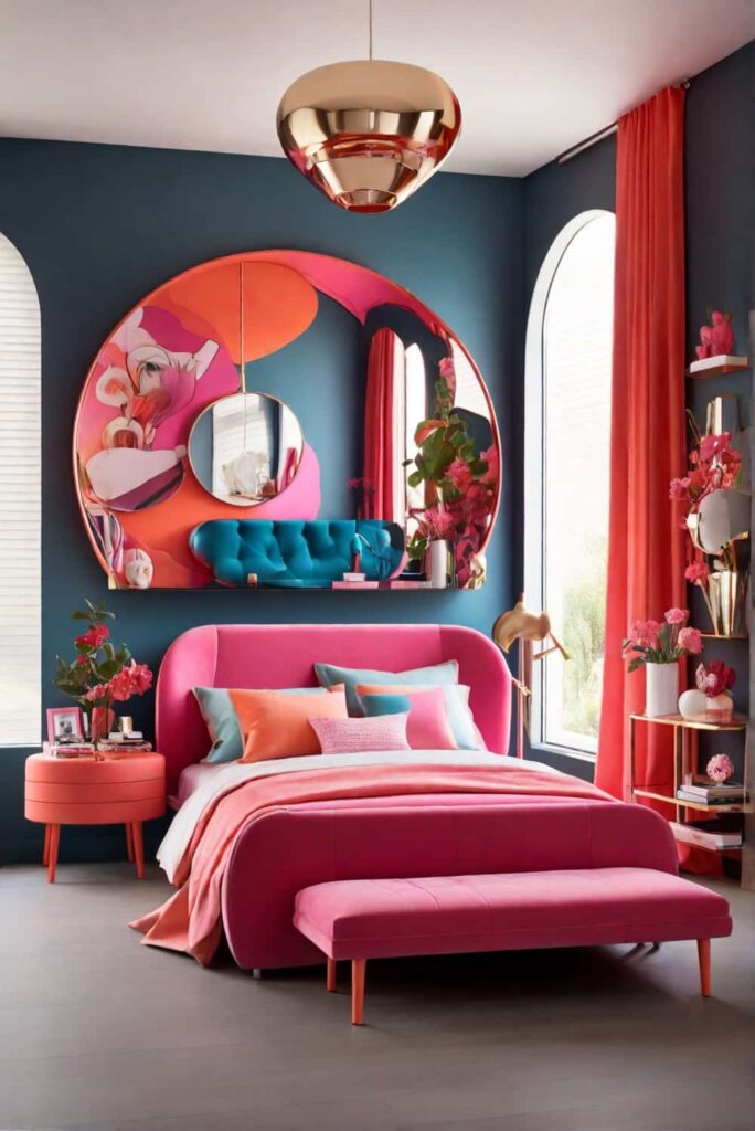 sleek bedroom decor ideas for girls in vibrant colors