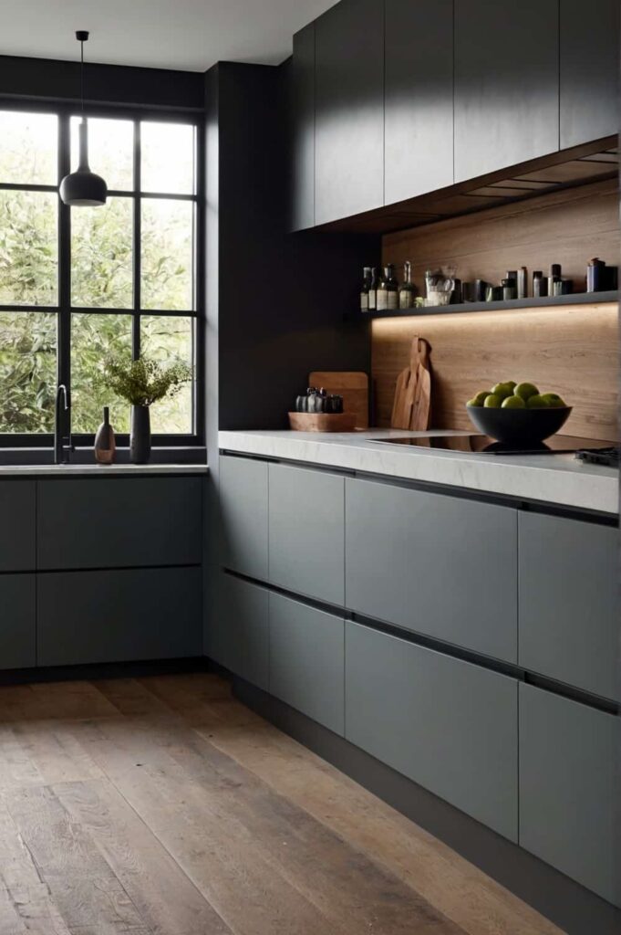 sleek modern kitchen style ideas with handleless cabinets 1