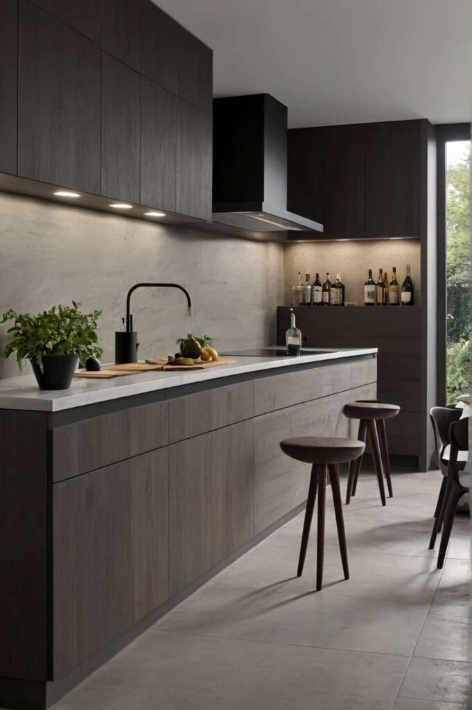 sleek modern kitchen style ideas with handleless cabinets 2