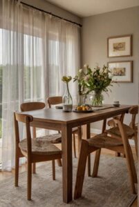 small dining room decor with natural light 2
