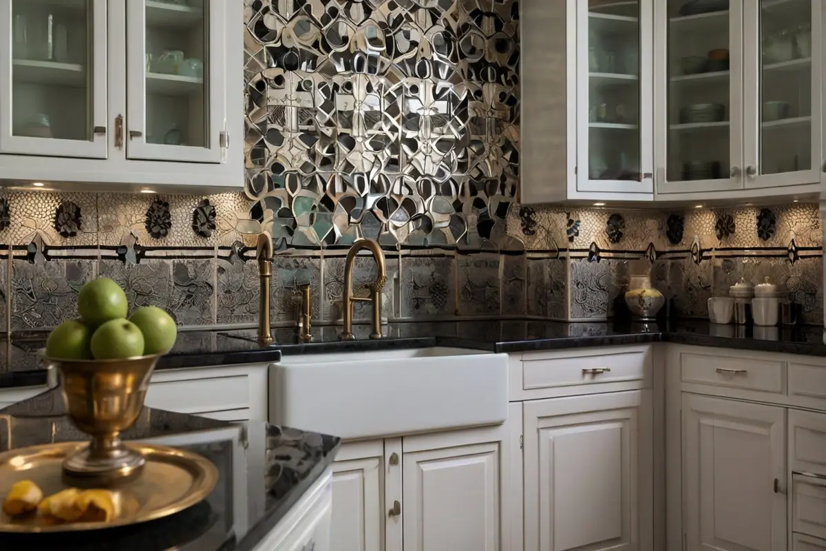 stunning Backsplash Designs for White Cabinets and Black Countertop