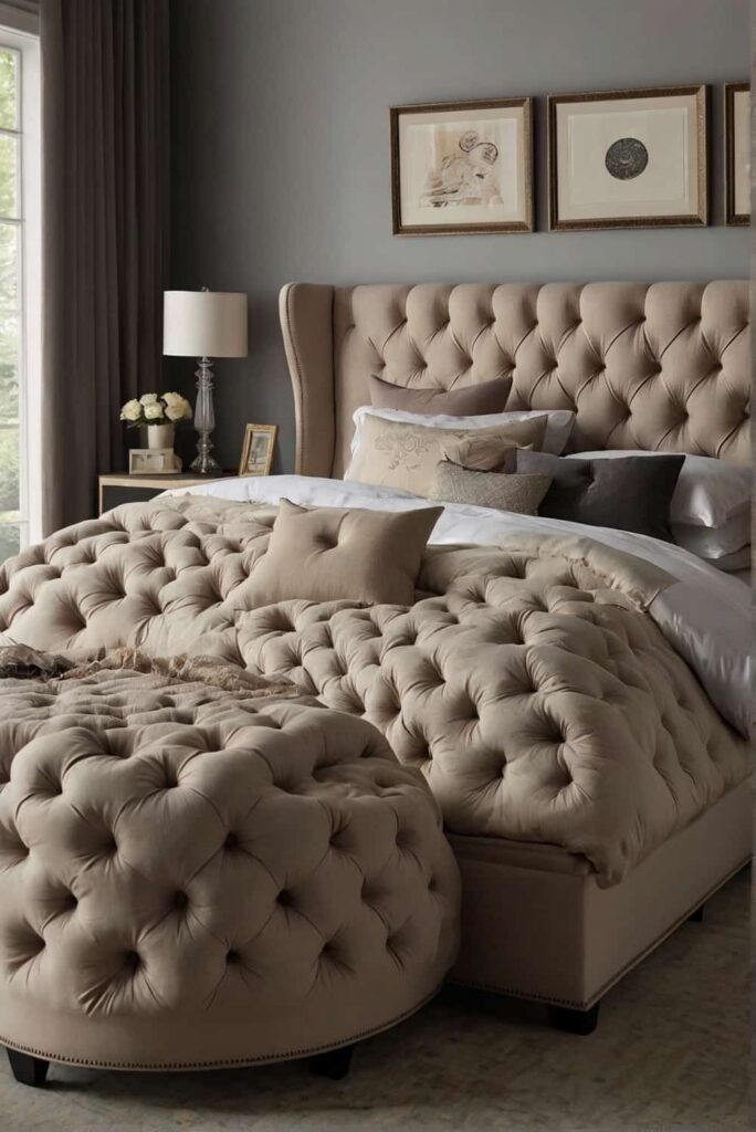 upholstered bed ideas in cozy comfort with tufted elegance 1