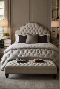 upholstered bed ideas in nailhead trim for refined sophistication 1