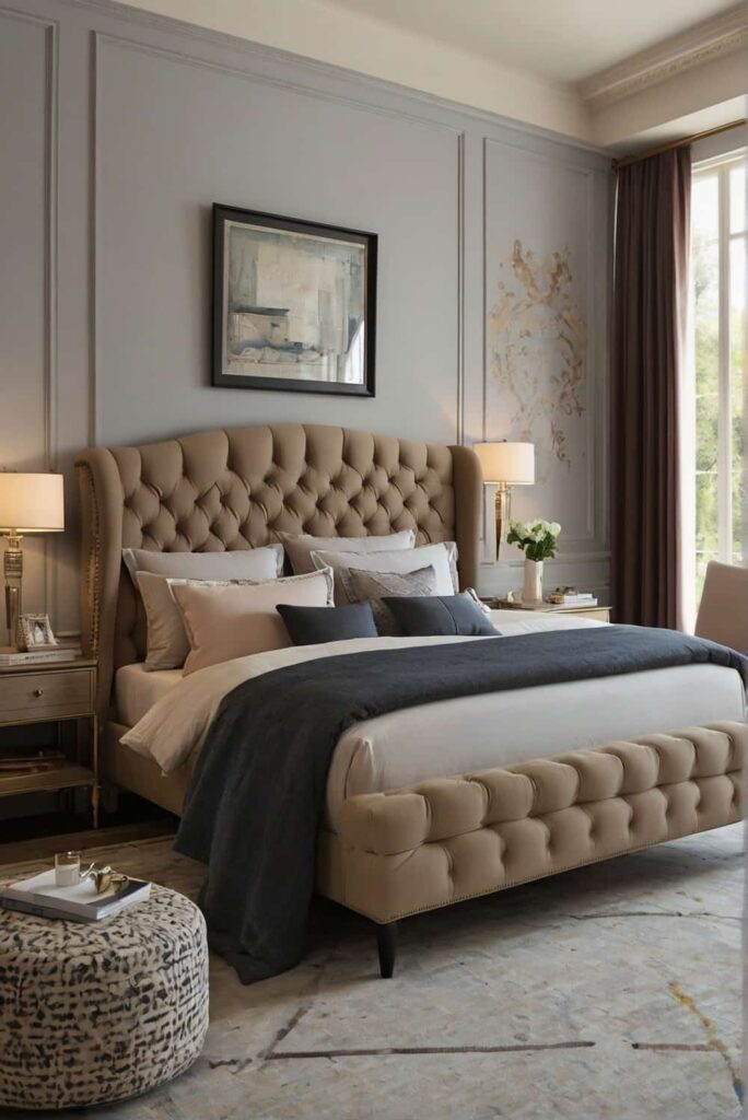 upholstered bed ideas with versatile styles in neutral 0