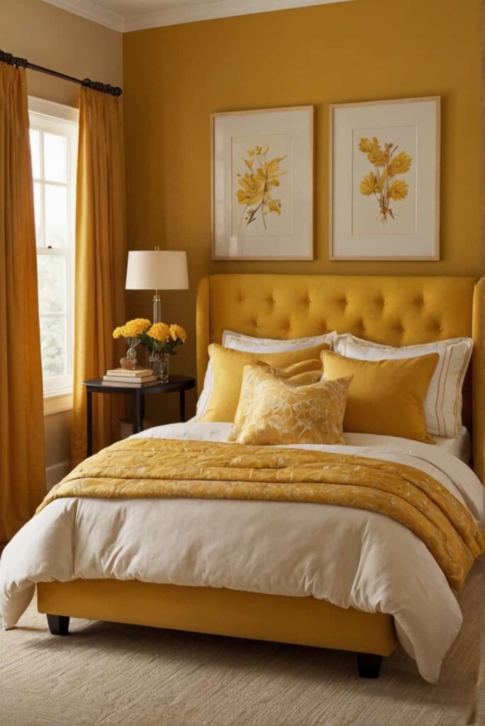 warm golden yellow bedroom ideas create cozy feel 0