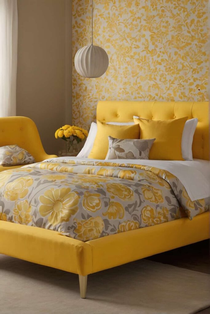 yellow bedroom ideas with shades for dynamic bed 0