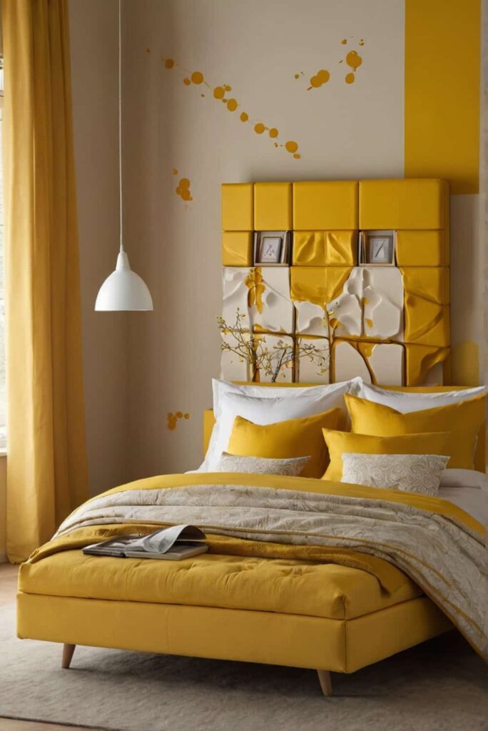 yellow bedroom ideas with shades for dynamic bed 1