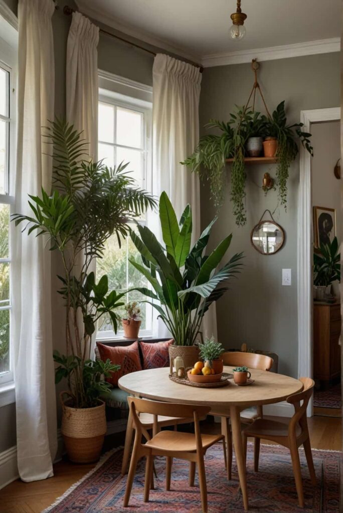 Boho Dining Room Decor Ideas corner sanctuaries tall leafy life statement 1