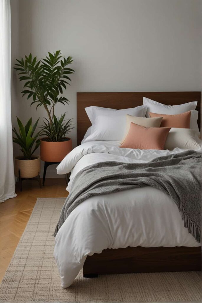 Minimalist Bedroom Ideas add low maintenance plants color life boost 1