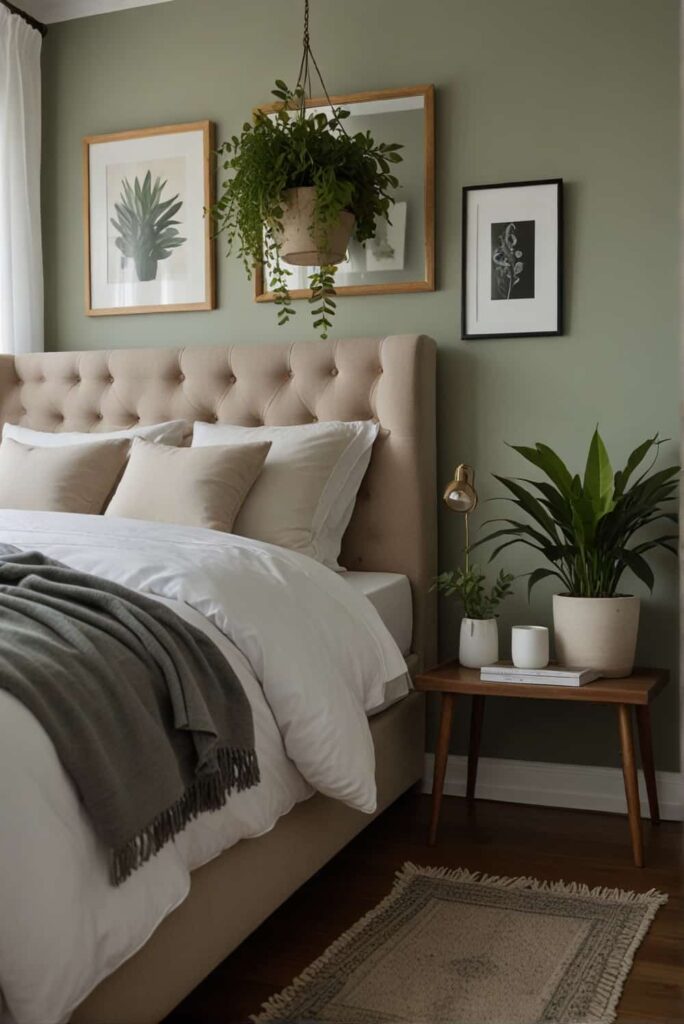 Minimalist Bedroom Ideas green plants as companions air purifiers 2