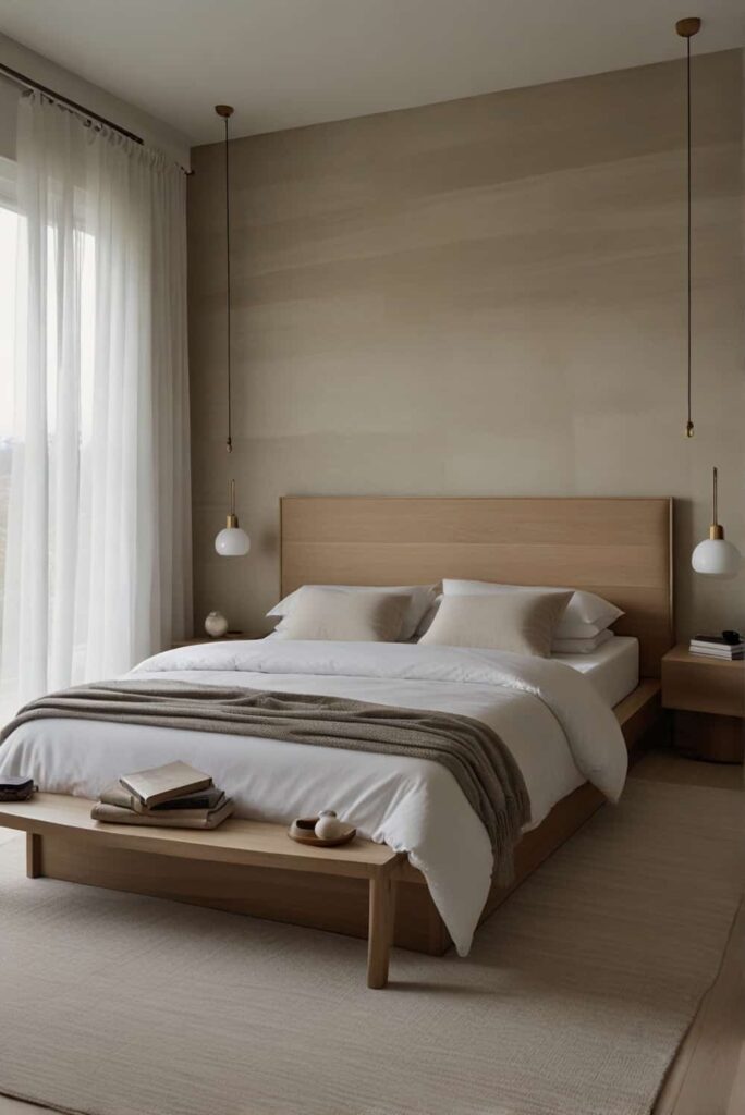 Minimalist Bedroom Ideas neutral tones enlarge peaceful backdrop clarity 2