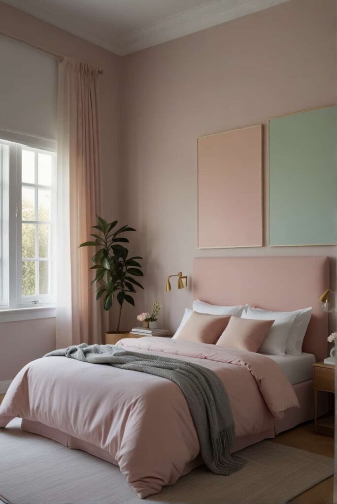 Minimalist Bedroom Ideas using pastels for restful visual space 2