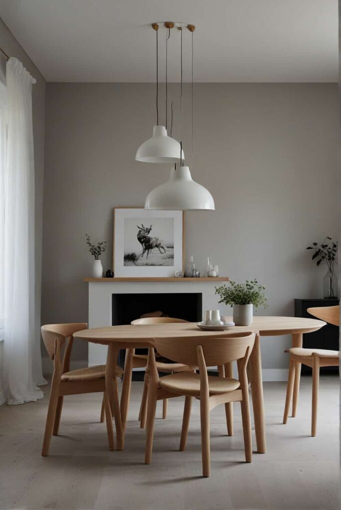 Scandinavian Dining Room Ideas comfortable chairs Nordic minimalism serene aesthetic 2