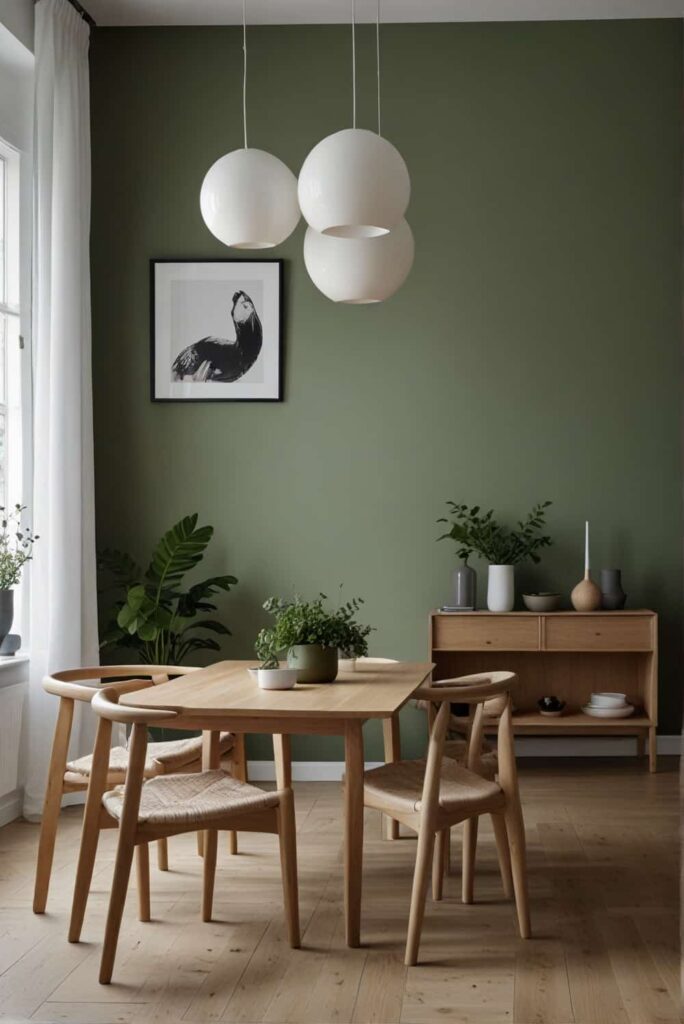 Scandinavian Dining Room Ideas greenery vibrant vitality earth reminder 1