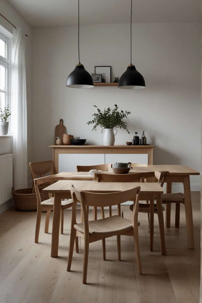 Scandinavian Dining Room Ideas minimal table clean lines simplicity harmony 2