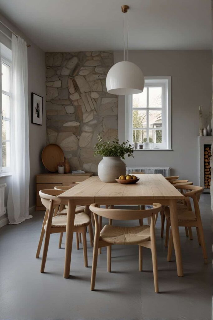 Scandinavian Dining Room Ideas stone cool touch balance Scandinavian design 2