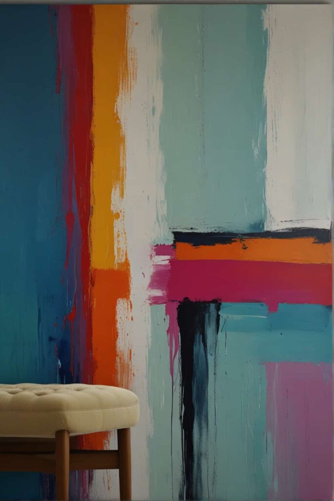 bedroom painting ideas abstract color choices expressionism art 2