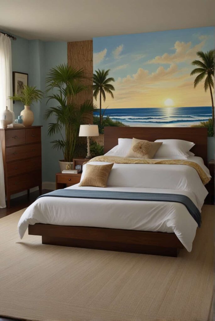 bedroom painting ideas wake up in nature beach 1