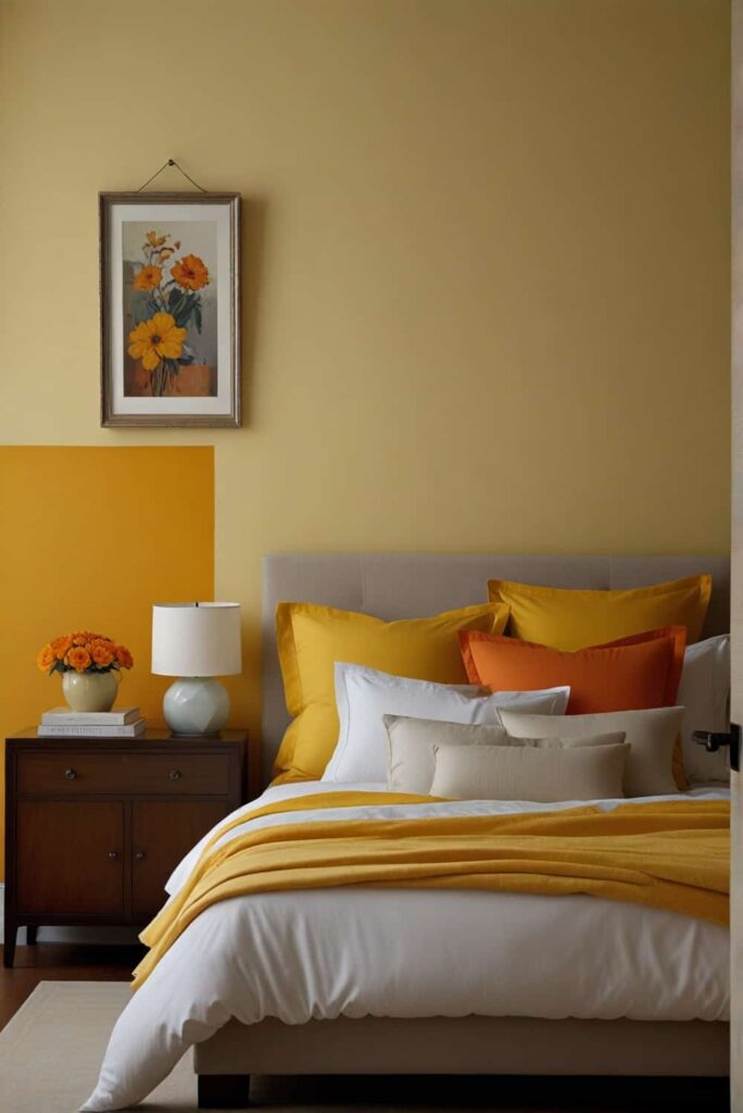 bedroom painting ideas yellows oranges energy sunshine 1