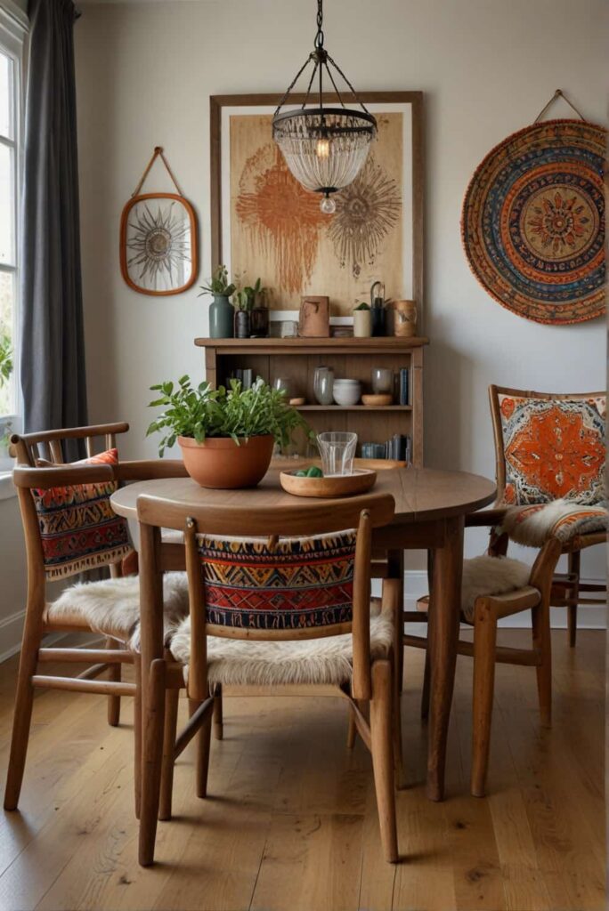 boho dining chair ideas creating vibrancy warmth with mix match 2