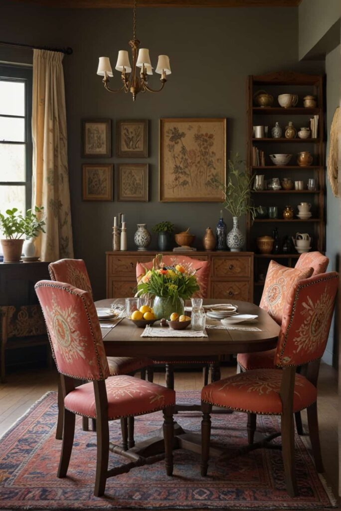 boho dining chair ideas enduring charm cozy eclectic upholstery 1