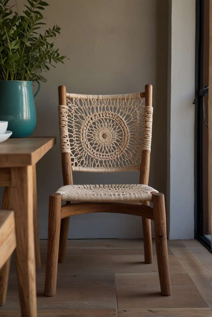 boho dining chair ideas macram art rustic tables match