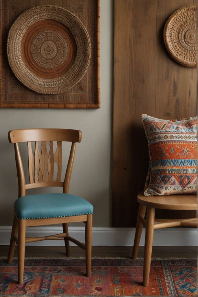 boho dining chair ideas mix match textures colors celebration 2