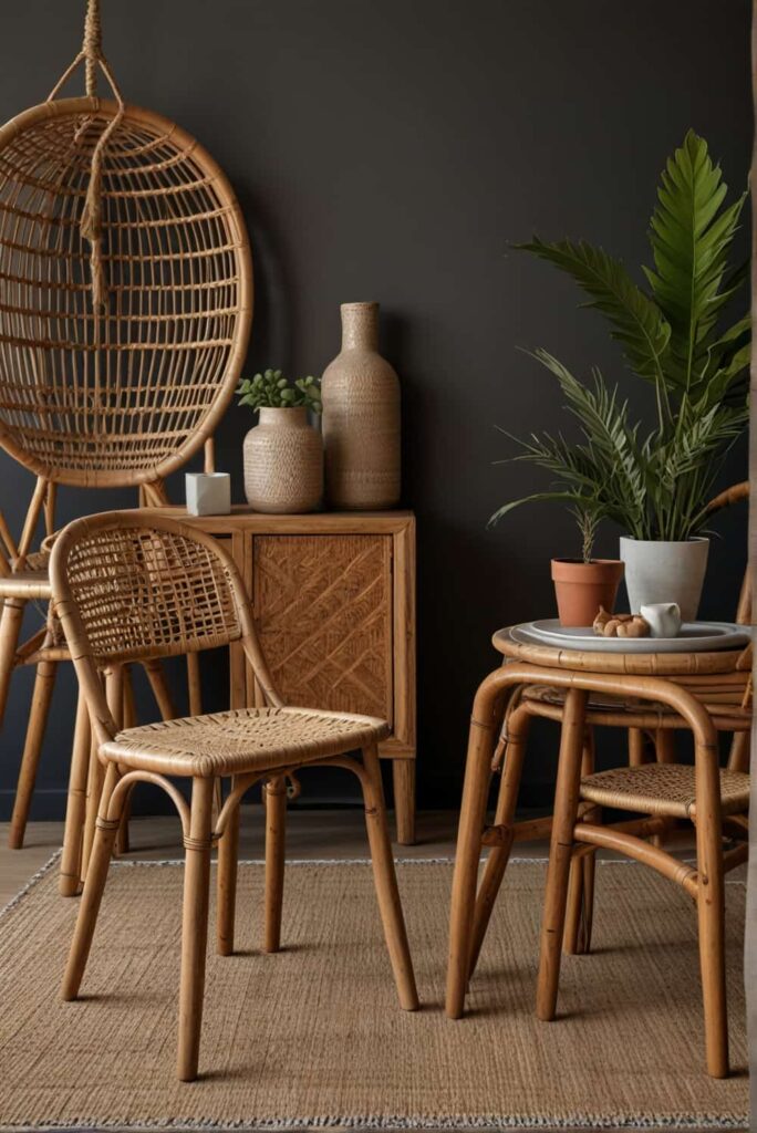 boho dining chair ideas rattan regalia bohemian dining 1